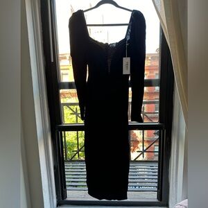 Reformation black strata dress